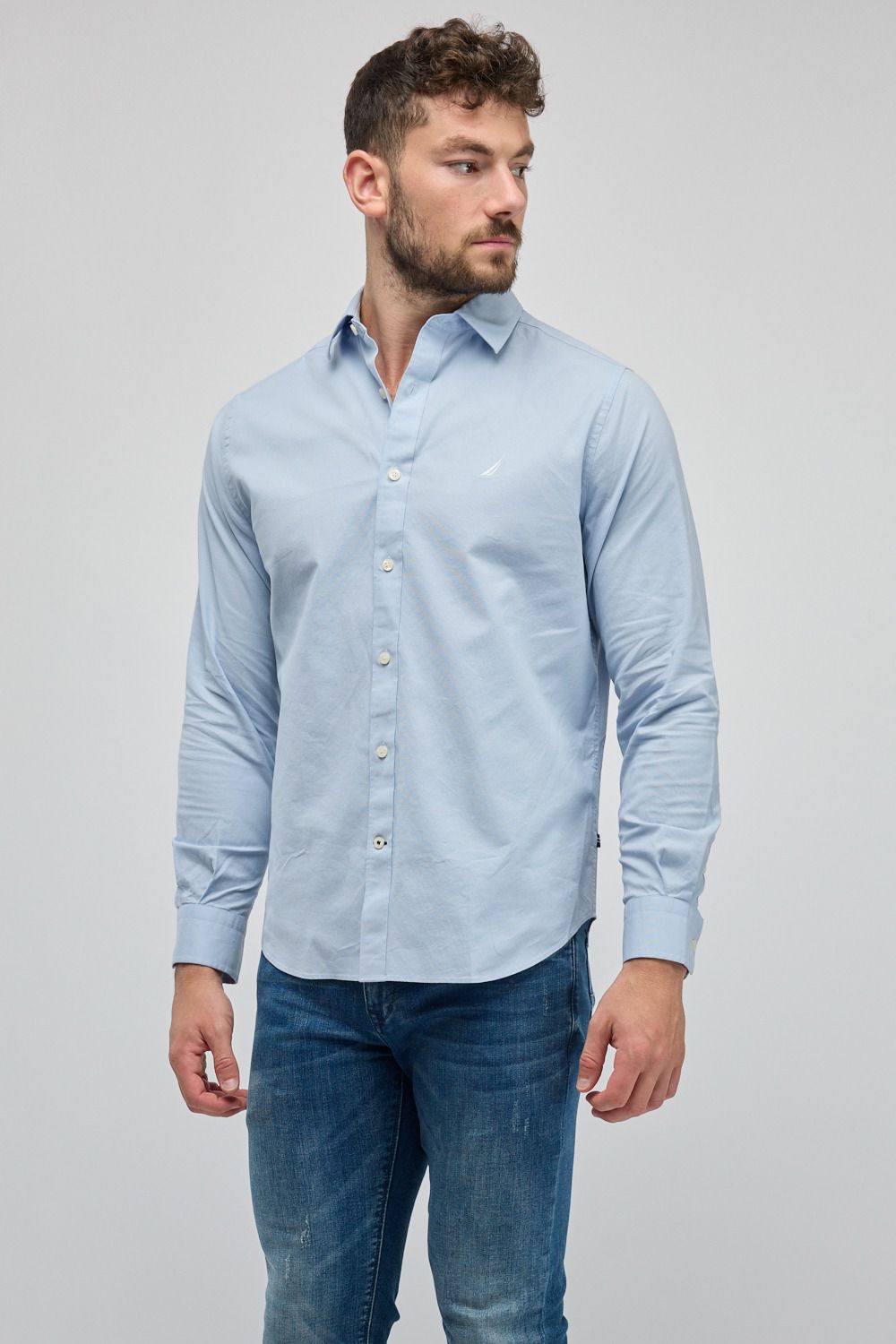 חולצה מכופתרת עם שרוולים ארוכים Nautica לגברים