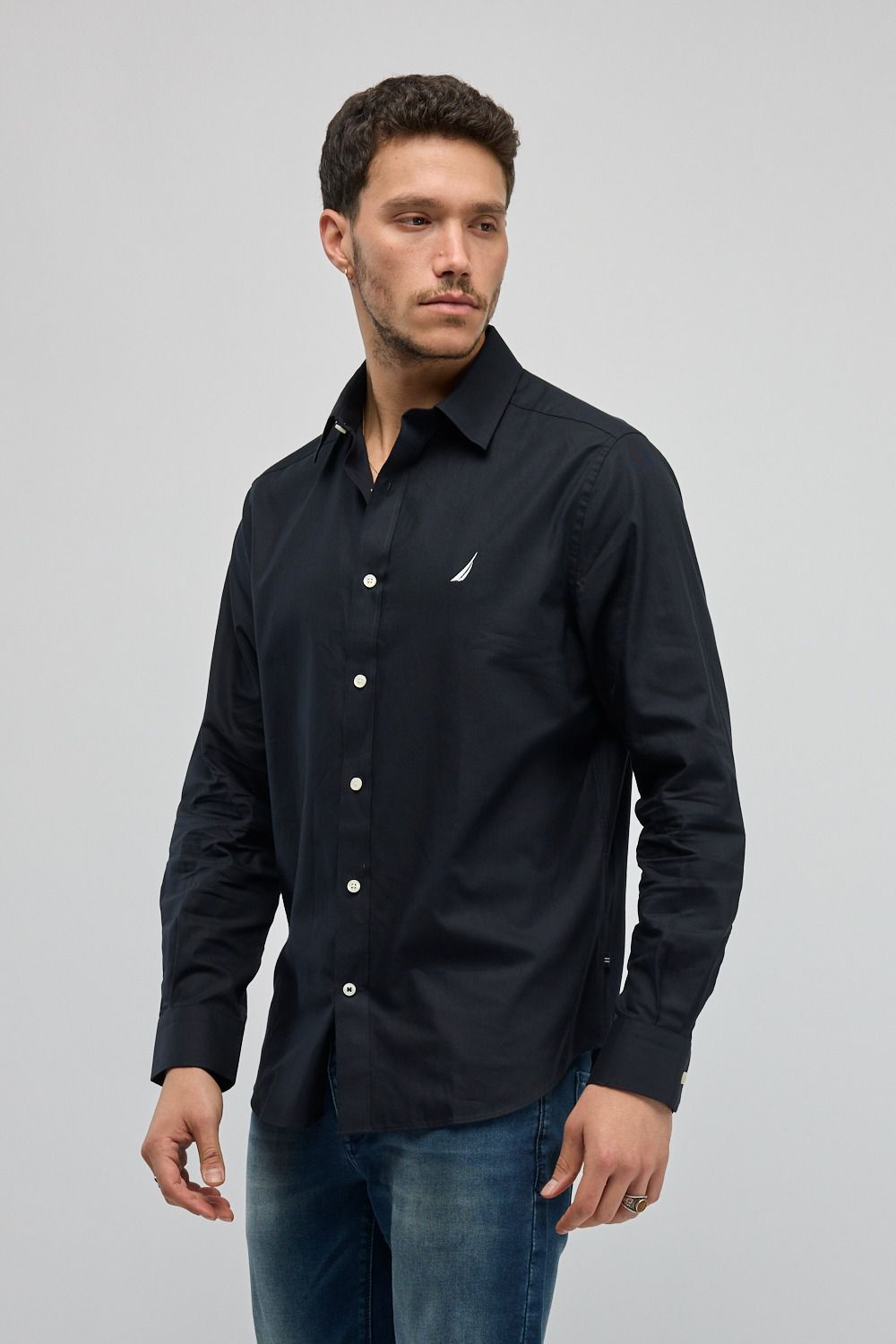 חולצה מכופתרת עם שרוולים ארוכים Nautica לגברים