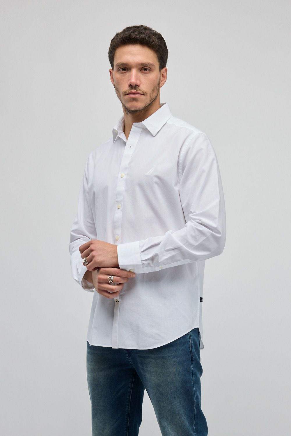 חולצה מכופתרת עם שרוולים ארוכים Nautica לגברים