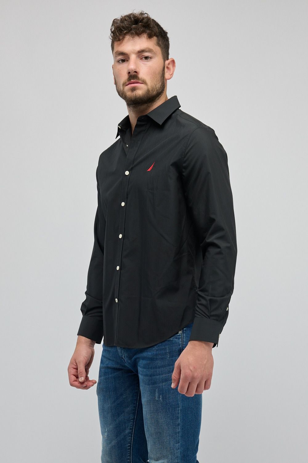 חולצה מכופתרת עם שרוולים ארוכים Nautica לגברים