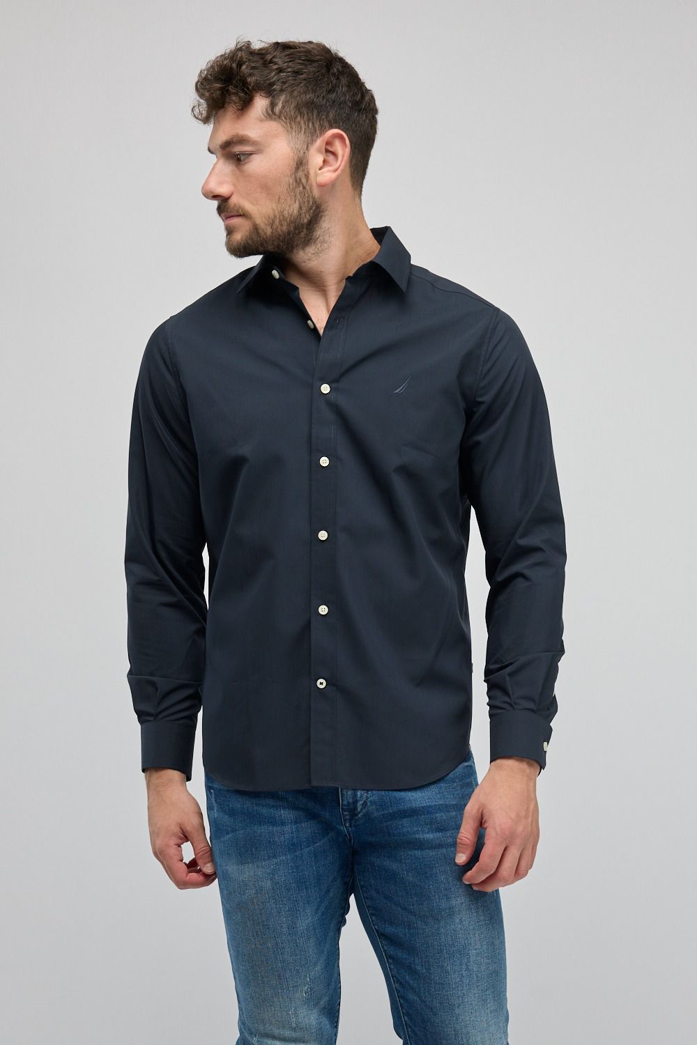 חולצה מכופתרת עם שרוולים ארוכים Nautica לגברים