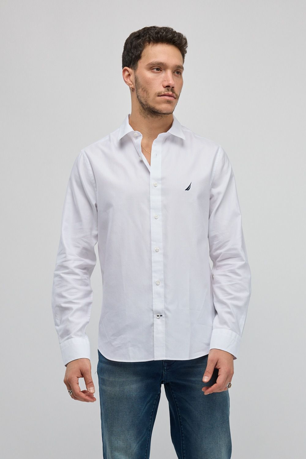 חולצה מכופתרת עם שרוולים ארוכים Nautica לגברים