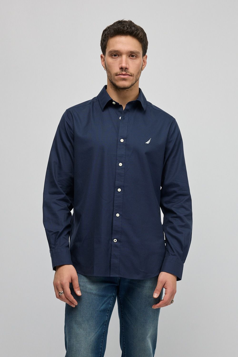 חולצה מכופתרת עם שרוולים ארוכים Nautica לגברים