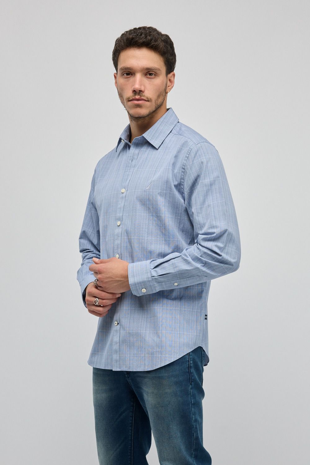 חולצה מכופתרת עם שרוולים ארוכים Nautica לגברים