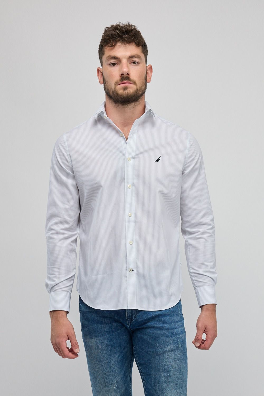 חולצה מכופתרת עם שרוולים ארוכים Nautica לגברים