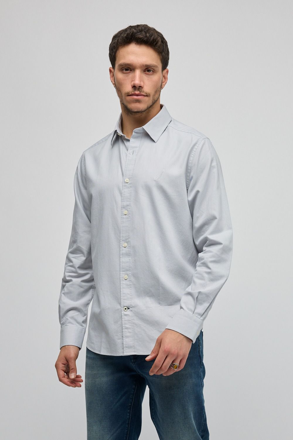 חולצה מכופתרת עם שרוול ארוך Nautica לגברים