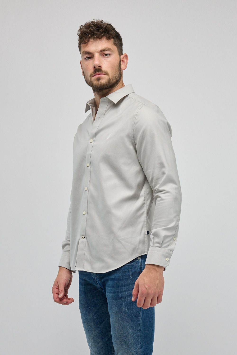 חולצה מכופתרת עם שרוולים ארוכים Nautica לגברים