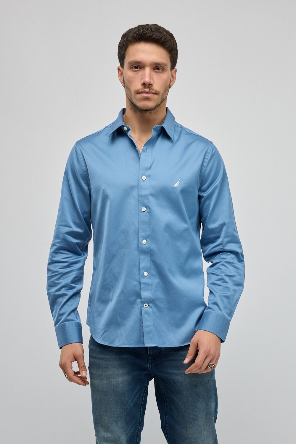 חולצה מכופתרת עם שרוולים ארוכים Nautica לגברים