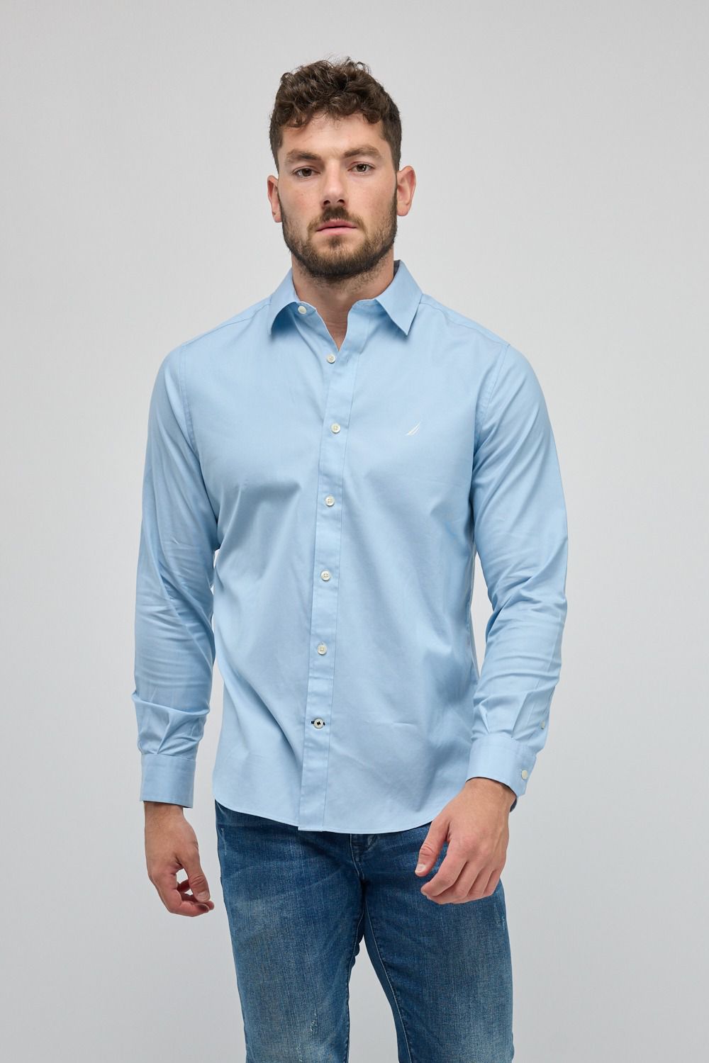 חולצה מכופתרת עם שרוולים ארוכים Nautica לגברים