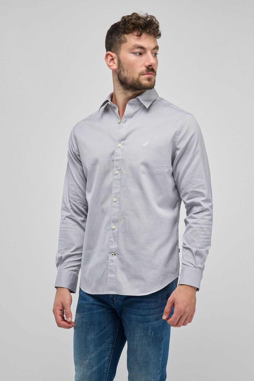 חולצה מכופתרת עם שרוול ארוך Nautica לגברים