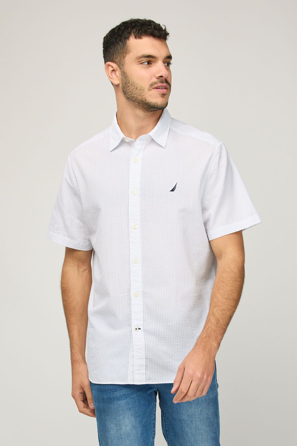 חולצת בד קצרה לגברים