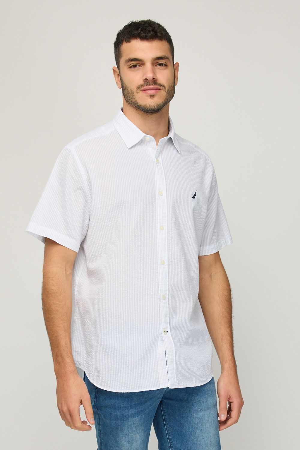 חולצת בד קצרה לגברים