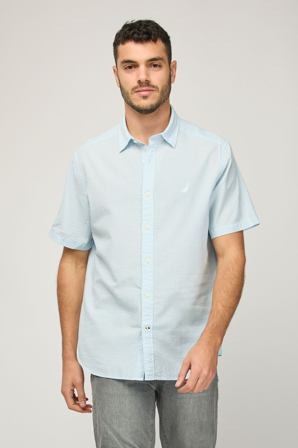 חולצת בד קצרה לגברים