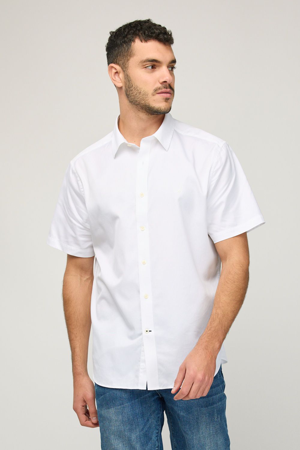 חולצת בד קצרה לגברים