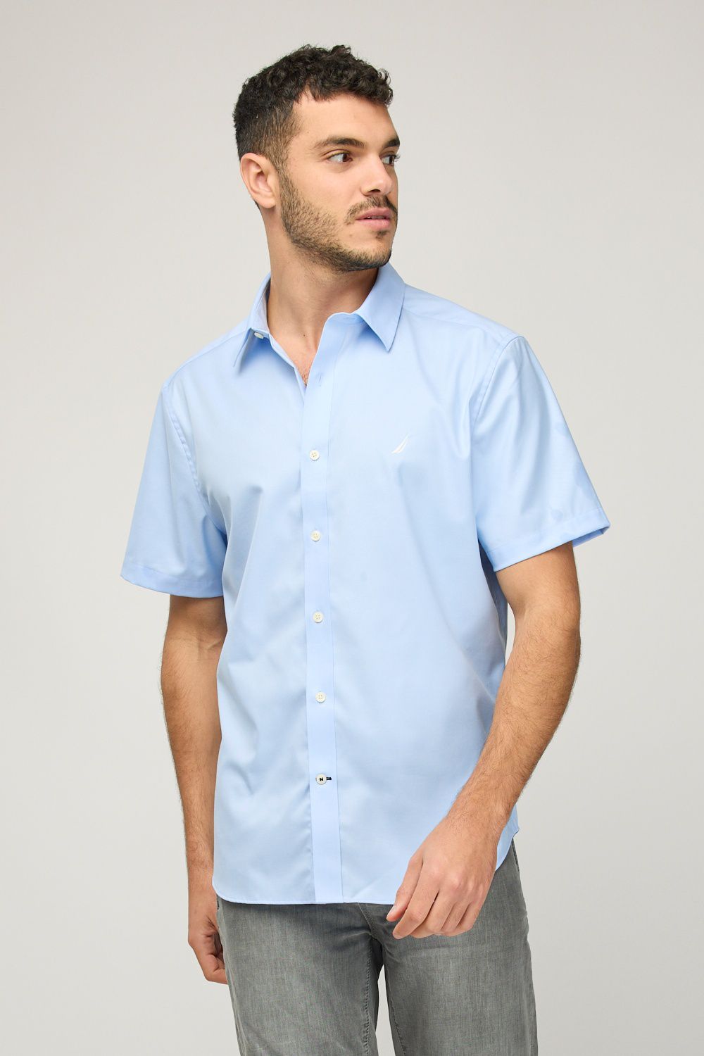 חולצת בד קצרה לגברים