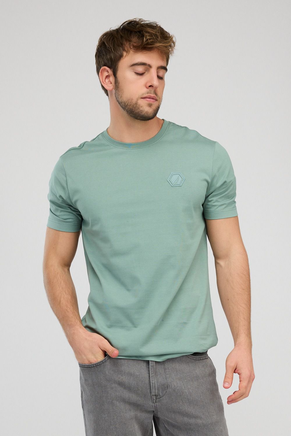 חולצת טי-שירט קצרה לגברים