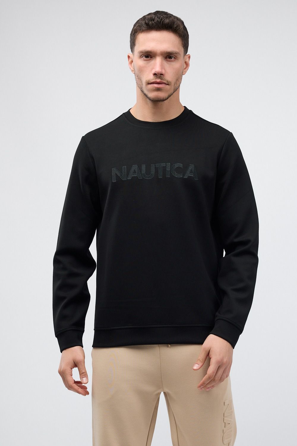 סווטשירט Nautica עם רקמה לגברים