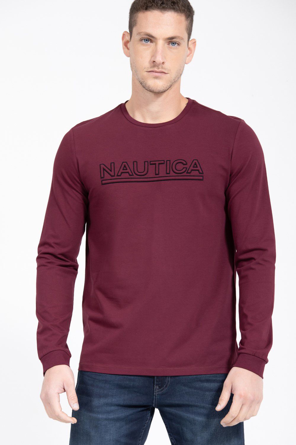 טי שירט עם הדפס NAUTICA בולט