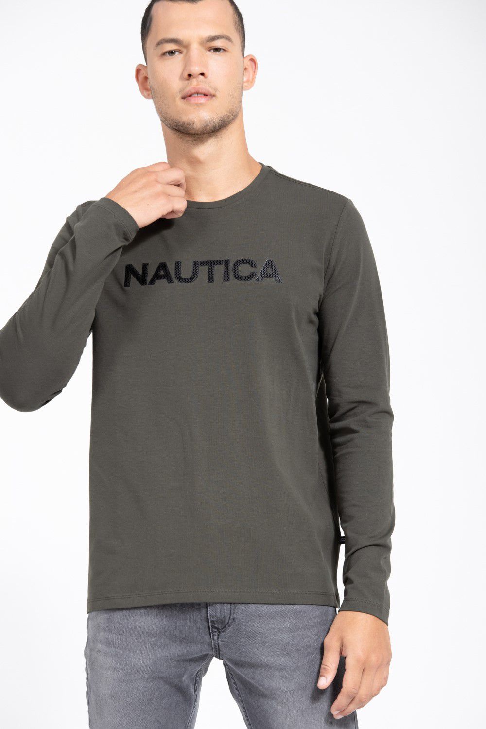 טי שירט עם הדפס NAUTICA מגומי בדוגמת כוורת