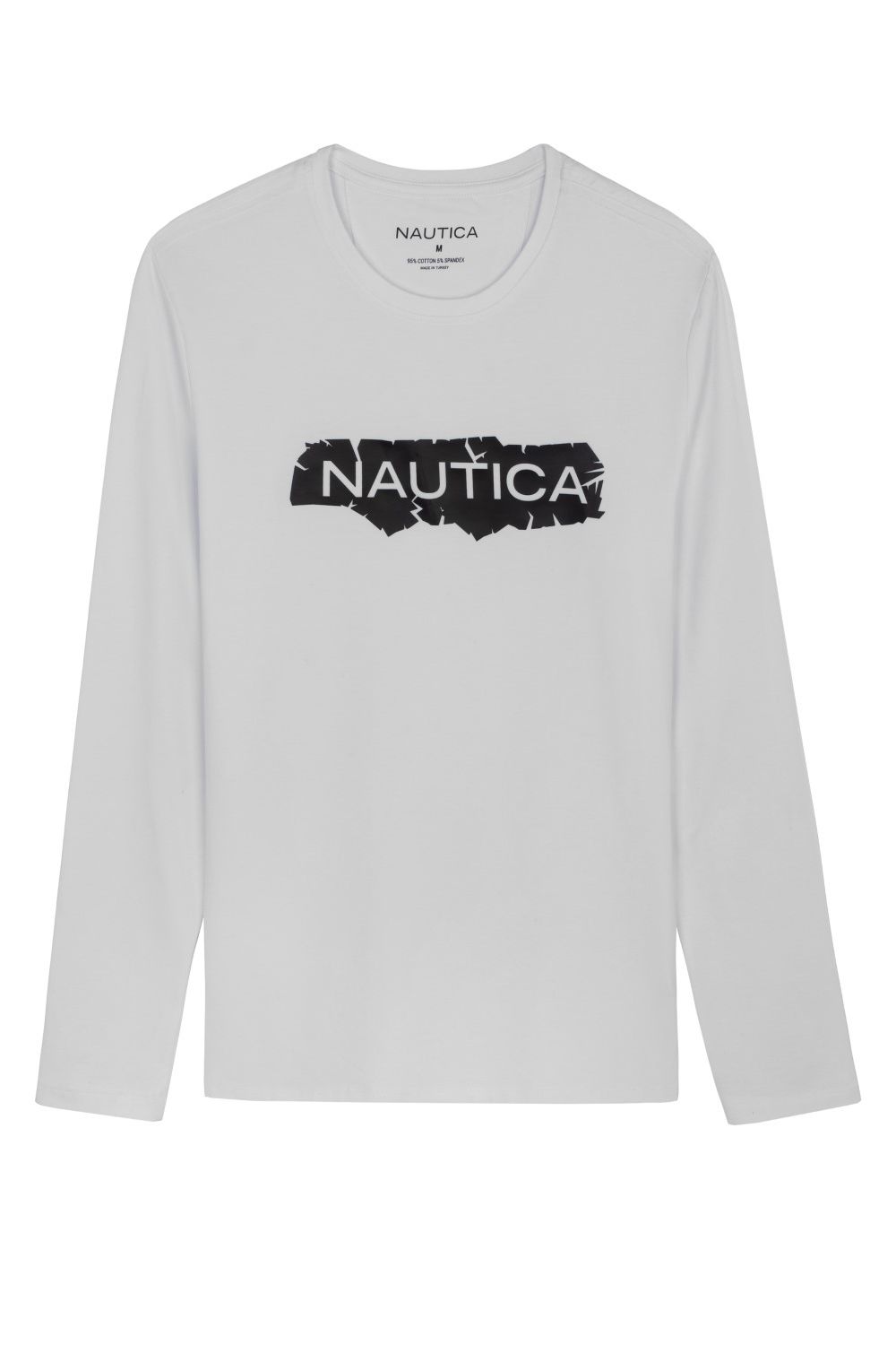 טי שירט עם הדפס NAUTICA בשילוב גומי עם סדקים