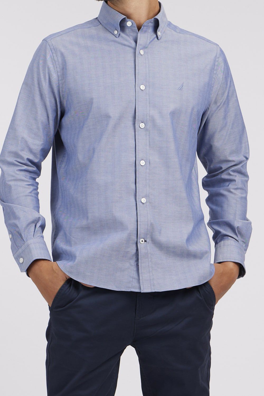 חולצה מכופתרת חלקה CLASSIC FIT