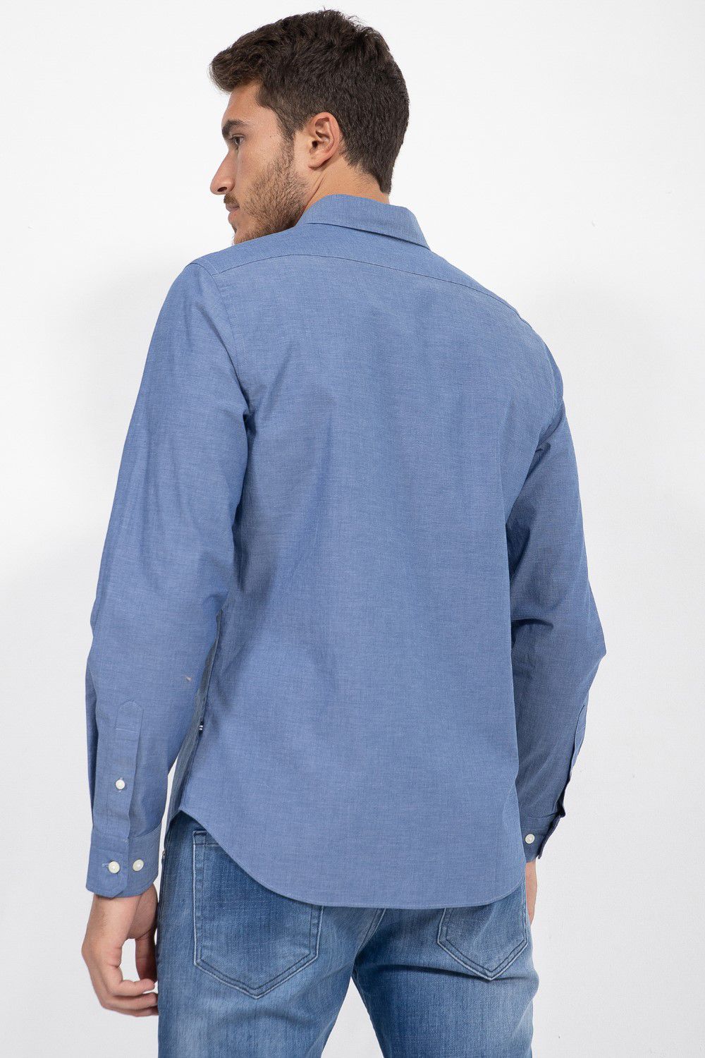חולצה מכופתרת TAILORED FIT במראה ג’ינס