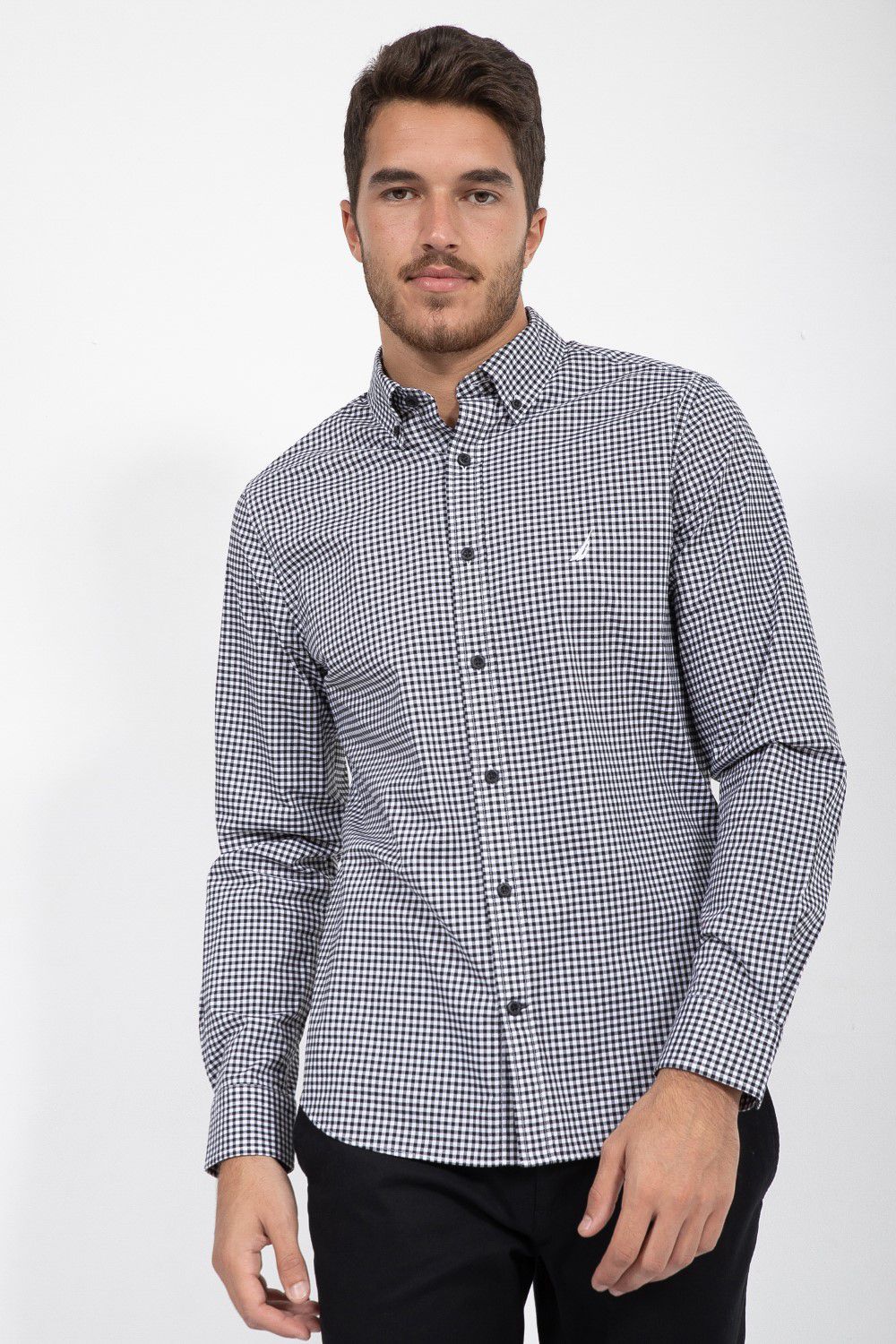 חולצה מכופתרת TAILORED FIT בהדפס משבצות