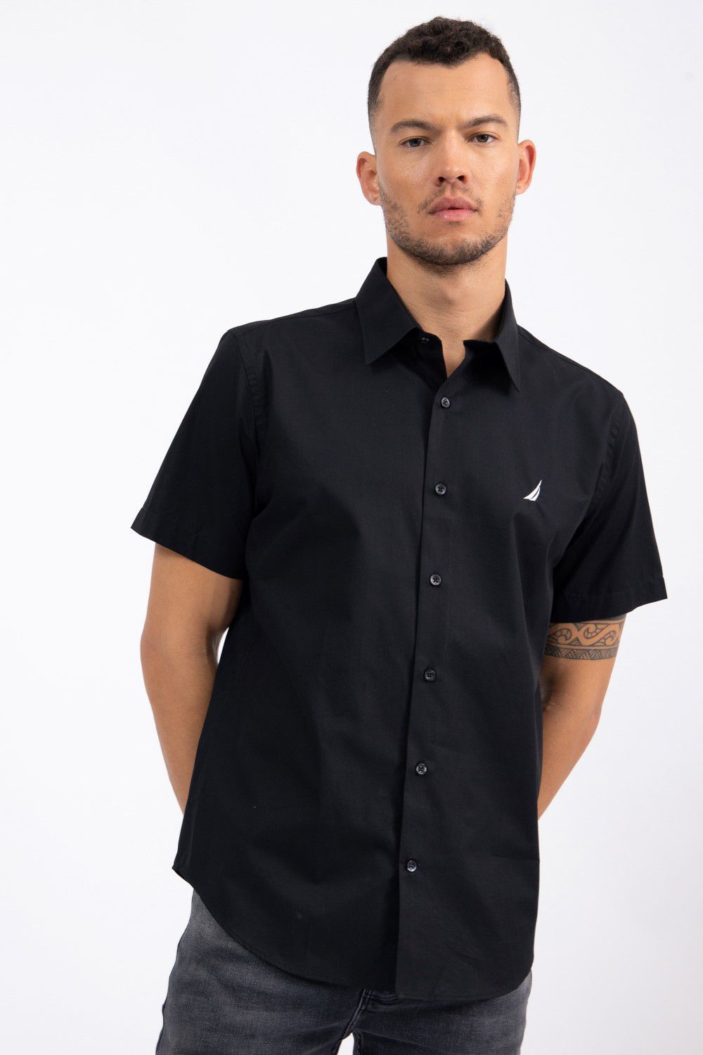חולצה מכופתרת CLASSIC FIT שרוולים קצרים