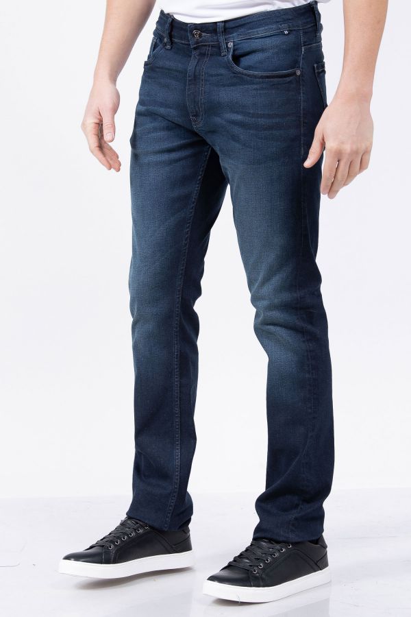 מכנסי ג’ינס SLIM FIT סטרץ’ בשטיפה כהה