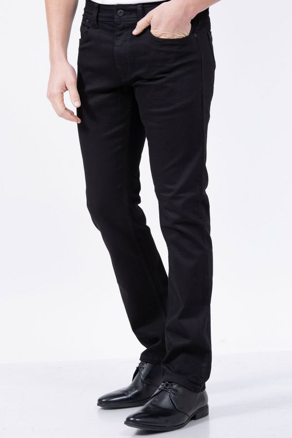 מכנסי ג’ינס SLIM FIT סטרץ’ צבע שחור