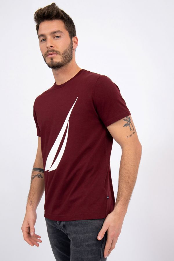 טי שירט הדפס מפרשית גדול