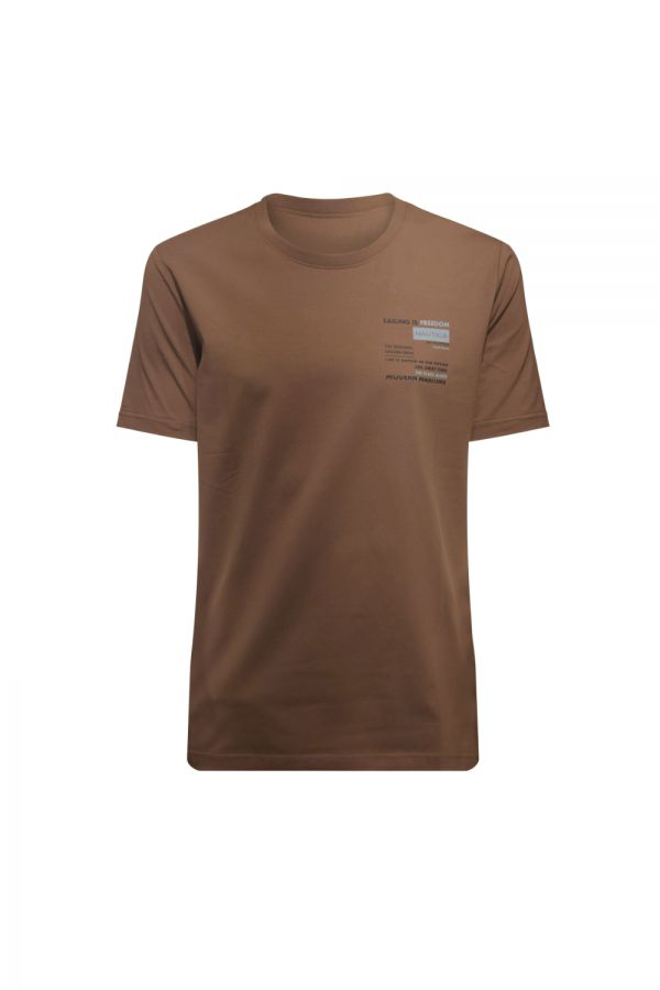 טי שירט Nautica לגברים עם הדפס בחזה