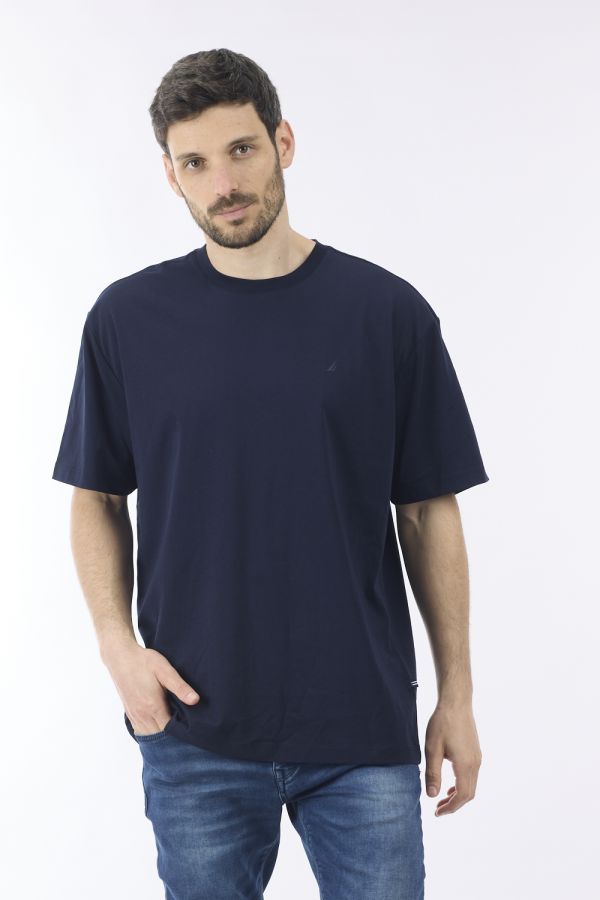 חולצת טי שירט בייסיק עם לוגו