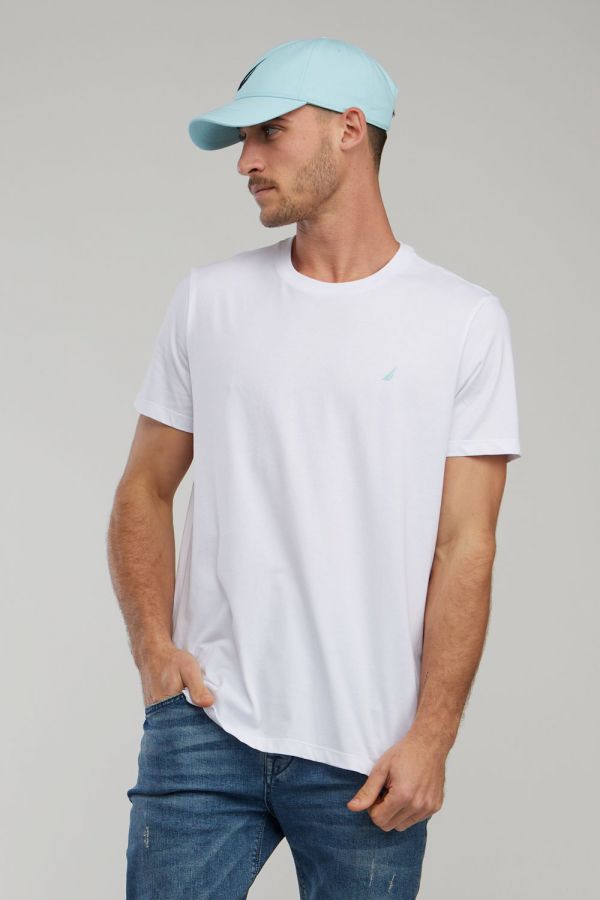 טי שירט עם שרוולים קצרים והדפס Nautica לגברים