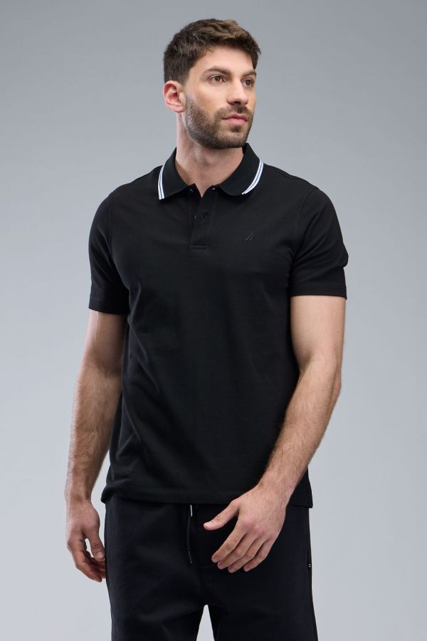 חולצת פולו Nautica עם לוגו רקום לגברים