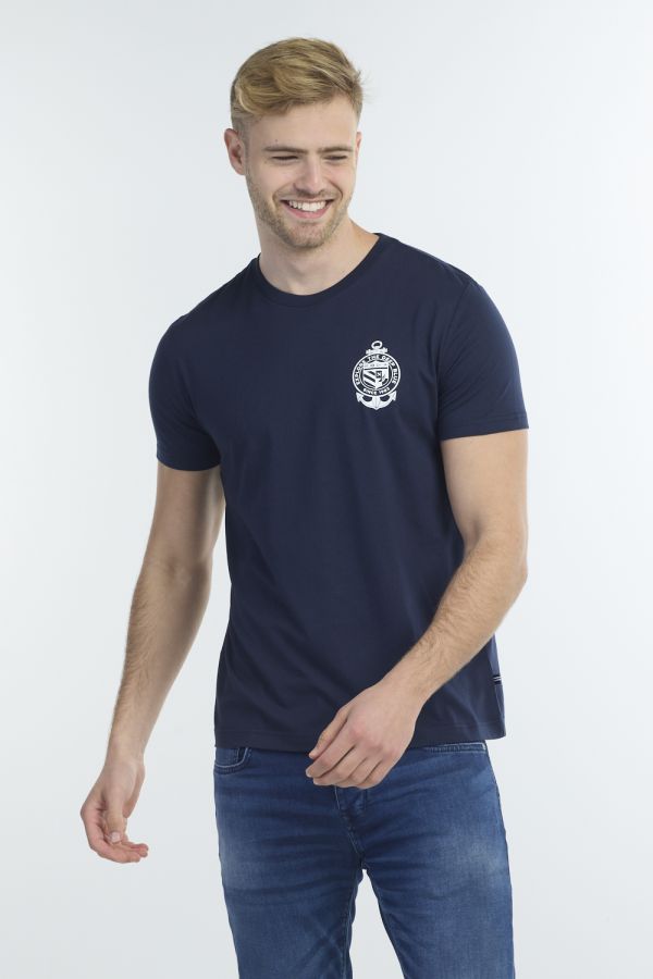 חולצה קצרה לגבר עם לוגו נאוטיקה