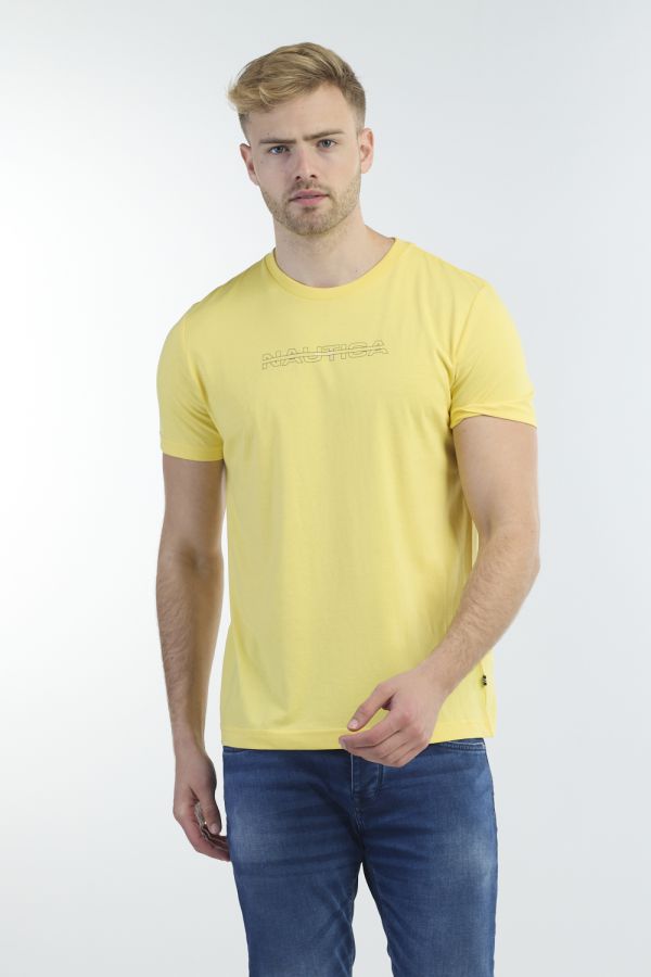 חולצה קצרה לגברים עם לוגו נאוטיקה