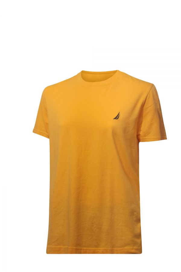 טי שירט קצרה לגברים עם לוגו Nautica רקום