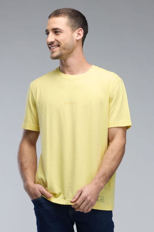 טי שירט עם שרוולים קצרים והדפס Nautica לגברים