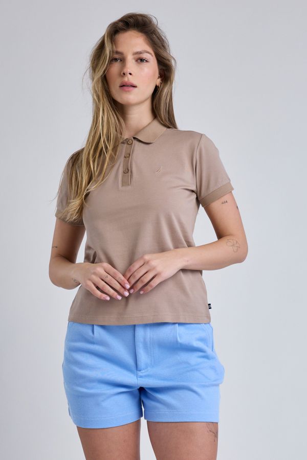 חולצת פולו Nautica קצרה לנשים