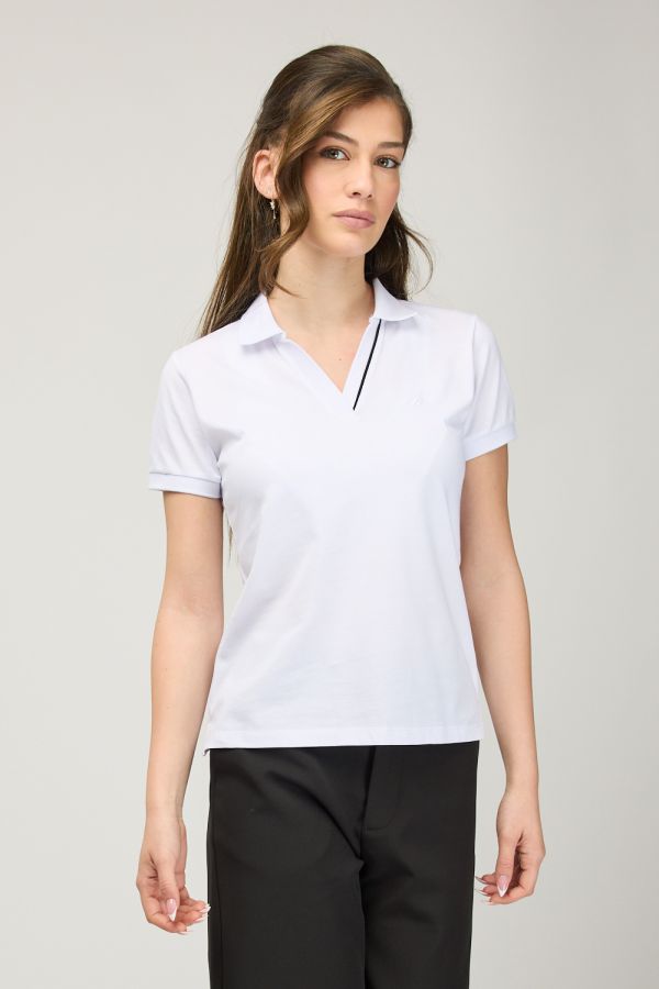 חולצת פולו קצרה לנשים