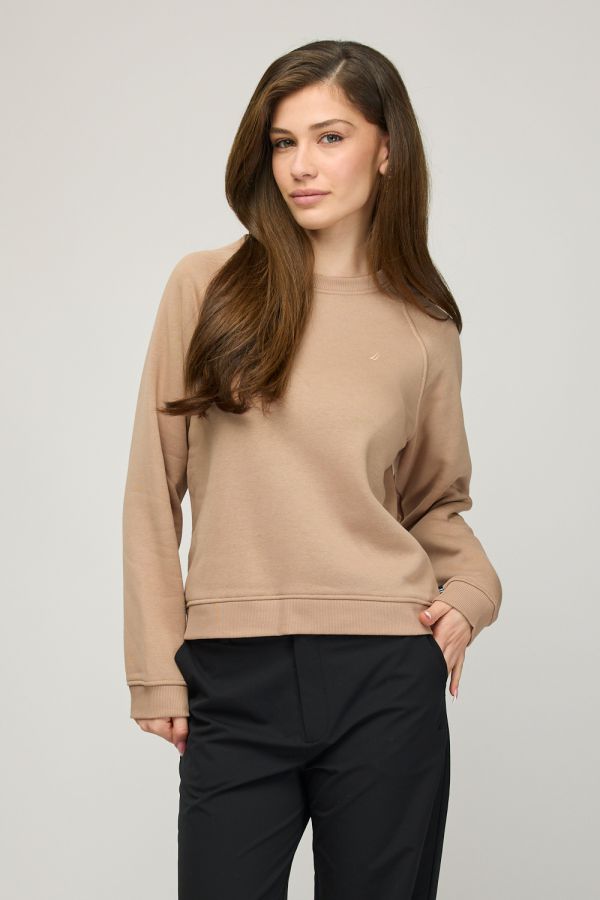 סווטשירט Nautica לנשים עם רקמת לוגו