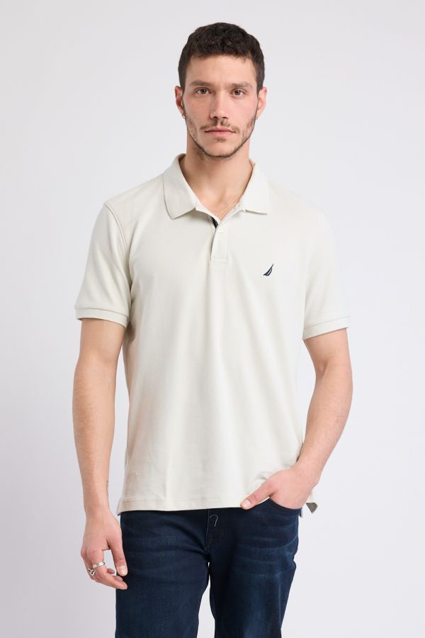 חולצת פולו Nautica קצרה עם לוגו רקום גברים