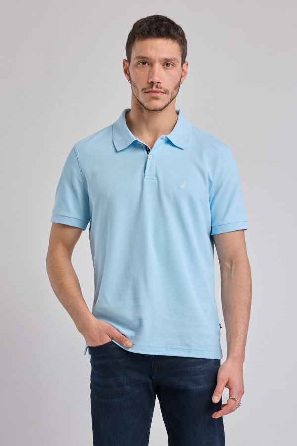 חולצת פולו Nautica קצרה עם לוגו רקום גברים