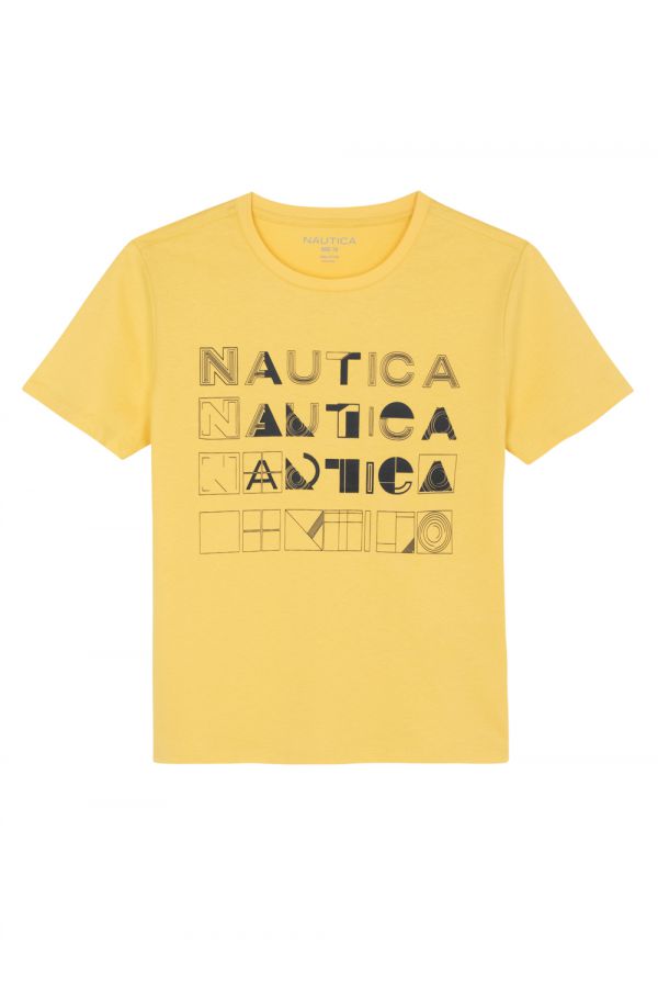 טי שירט Nautica עם הדפס לילדים