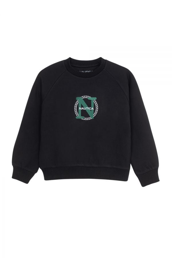 סווטשירט עם שרוולים ארוכים והדפס Nautica לילדים
