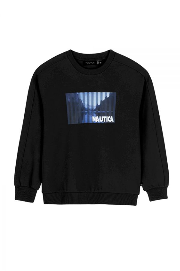 סווטשירט Nautica לילדים עם הדפס צבעוני