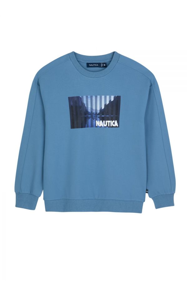 סווטשירט Nautica לילדים עם הדפס צבעוני