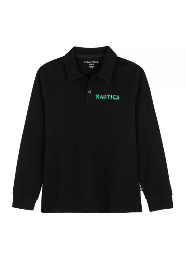 חולצת פולו Nautica עם הדפס לוגו לילדים