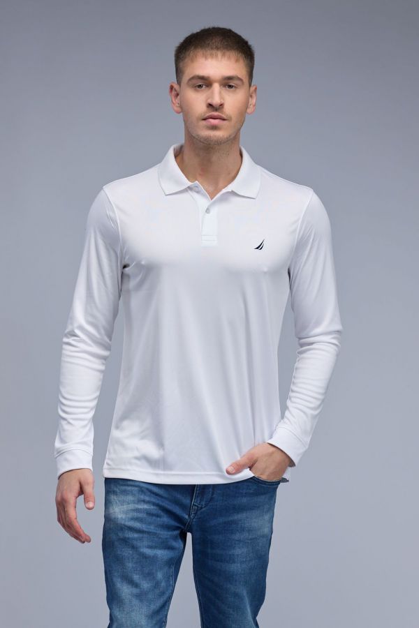 חולצת פולו ארוכה DRY FIT לגברים Nautica